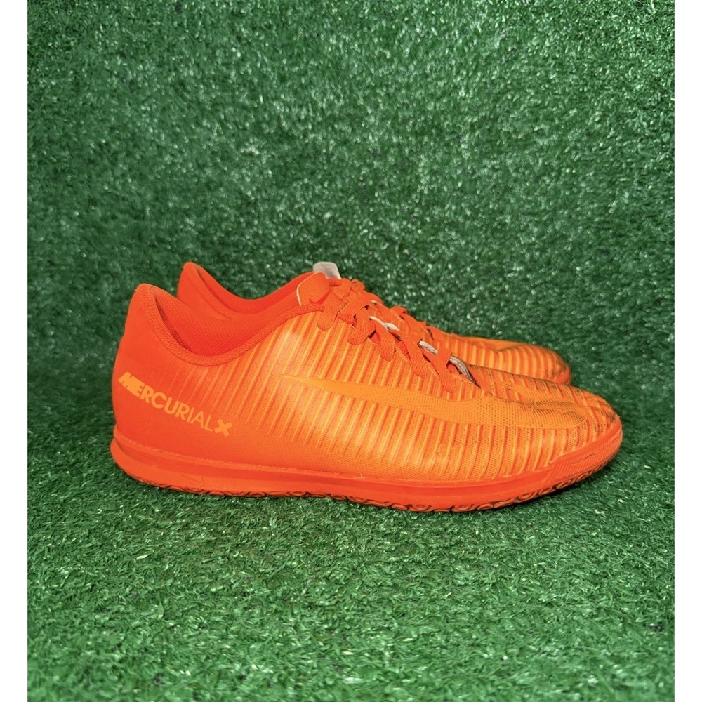 Nike Zoom Mercurial X Soccer Shoe Cleat Sneaker Bright Orange Kids Youth Size 6Y